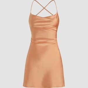 Satin cami with drawstring back